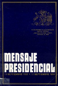 Imagen de la cubierta de Mensaje presidencial.