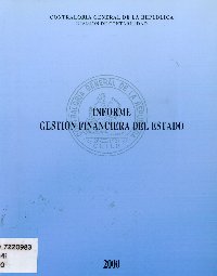 Imagen de la cubierta de Informe gestión financiera del estado