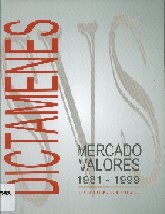 Imagen de la cubierta de Dict&aacute;menes. Mercado valores 1981-1999