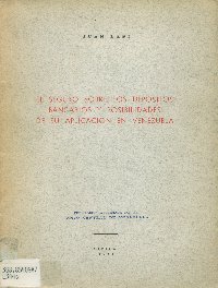 Imagen de la cubierta de El seguro sobre los depósitos bancarios y posiblidades de su aplicación en Venezuela