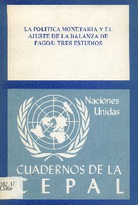 Imagen de la cubierta de La pol&iacute;tica monetaria y el ajuste de la balanza de pagos.