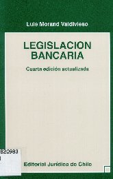 Imagen de la cubierta de Legislaci&oacute;n bancaria.