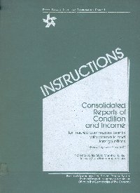 Imagen de la cubierta de Instructions. Consolidated reports of condition and income for insured commercial banks with domestics and foreign offices