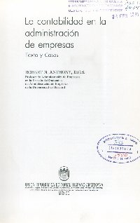 Imagen de la cubierta de La contabilidad en la administración de empresas.