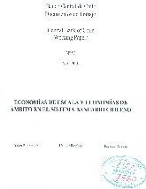 Imagen de la cubierta de Economías de escala y economías de ámbito en el sistema bancario chileno