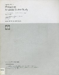 Imagen de la cubierta de Philippines financial sector study