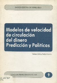 Imagen de la cubierta de Modelos de velocidad de circulaci&oacute;n del dinero.