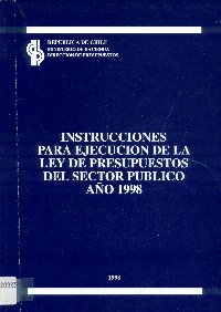 Imagen de la cubierta de Instrucciones para ejecucion de la ley de presupuestos del sector p&uacute;blico a&ntilde;o1998