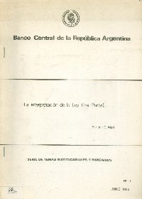 Imagen de la cubierta de La interpretacion de la ley.