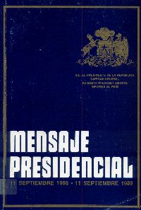 Imagen de la cubierta de Mensaje presidencial.