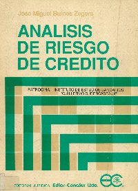 Imagen de la cubierta de An&aacute;lisis de riesgo de cr&eacute;dito