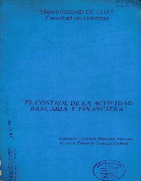 Imagen de la cubierta de El control de la actividad bancaria y financiera
