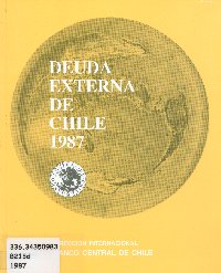 Imagen de la cubierta de Deuda externa de Chile. 1987
