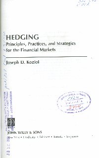 Imagen de la cubierta de Hedging.