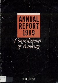 Imagen de la cubierta de Annual report of the Office of the Commisioner of Banking for 1989