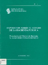 Imagen de la cubierta de Exposición sobre el estado de la Hacienda Pública