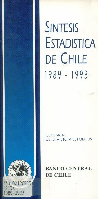 Imagen de la cubierta de S&iacute;ntesis estad&iacute;stica de Chile. 1989 - 1993