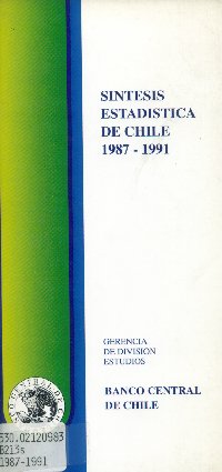 Imagen de la cubierta de S&iacute;ntesis estad&iacute;stica de Chile 1987-1991