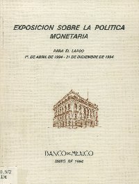 Imagen de la cubierta de Exposici&oacute;n sobre la pol&iacute;tica monetaria