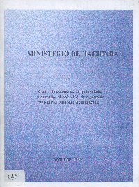 Imagen de la cubierta de Estado de avance de las prioridades planteadas al país el 29 de agosto de 1994 por el Ministro de Hacienda.