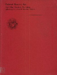 Imagen de la cubierta de Federal Reserve Act.