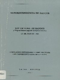 Imagen de la cubierta de Ley general de bancos y disposiciones legales complementarias.