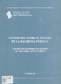 Imagen de la cubierta de Exposición sobre el estado de la Hacienda Pública.