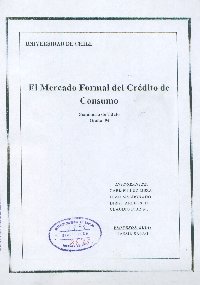 Imagen de la cubierta de El mercado formal del cr&eacute;dito de consumo