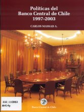 Imagen de la cubierta de Políticas del Banco Central de Chile, 1997-2003