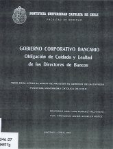 Imagen de la cubierta de Gobierno corporativo bancario.