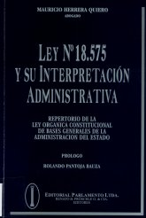Imagen de la cubierta de Ley N°18.575 y su interpretación administrativa