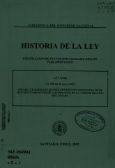 Imagen de la cubierta de Historia de la ley. Compilaci&oacute;n de textos oficiales del debate parlamentario. Ley 19.880. (D.Oficial, 29 mayo, 2003)