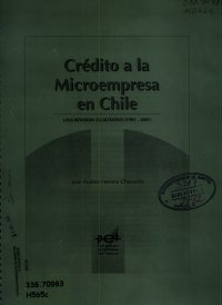 Imagen de la cubierta de Cr&eacute;dito a la microempresa en Chile