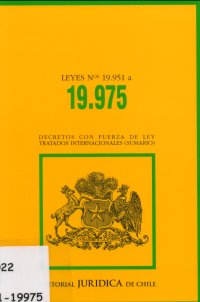 Imagen de la cubierta de Leyes N&ordm; 19.951 a 19.975