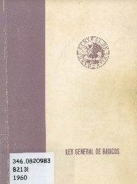 Imagen de la cubierta de Ley General de Bancos
