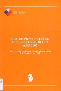 Imagen de la cubierta de Ley de presupuestos del sector público año 2005.