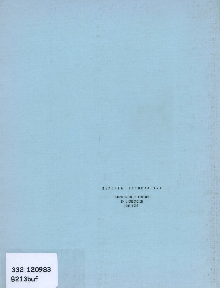 Imagen de la cubierta de Banco Unido de Fomento en liquidación 1983-1989