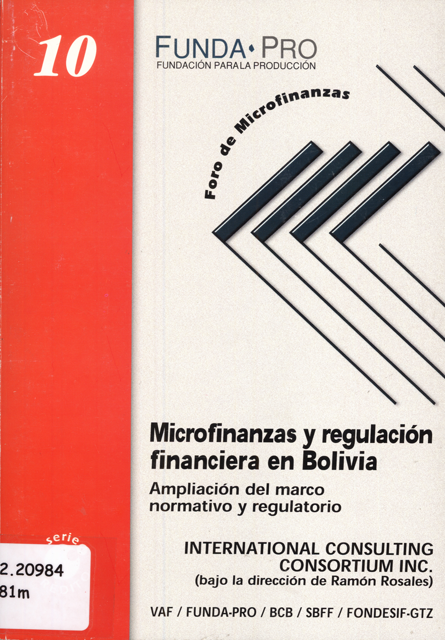 Imagen de la cubierta de Microfinanzas y regulaci&oacute;n financiera en Bolivia