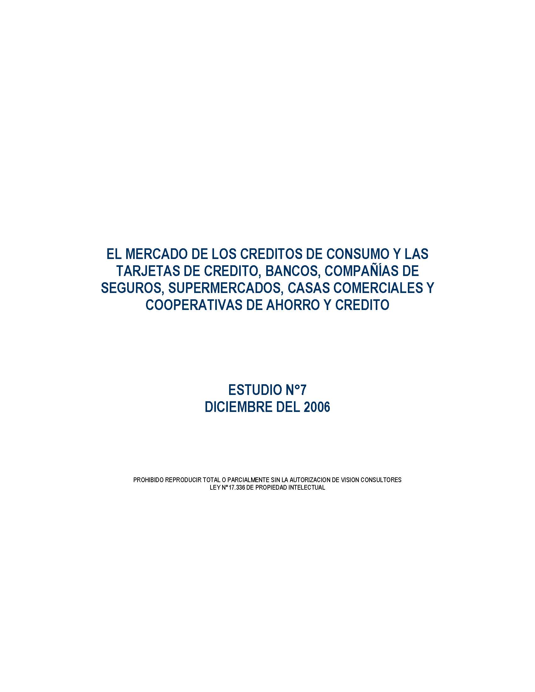 Imagen de la cubierta de El mercado de los créditos de consumo, bancos y casas comerciales: evolución reciente y perspectivas