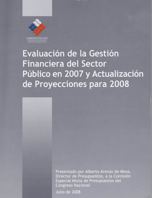Imagen de la cubierta de Evaluación de la gestión financiera del sector público en 2007 y actualización de proyecciones para 2008
