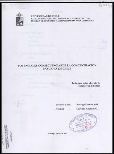 Imagen de la cubierta de Potenciales consecuencias de la concentraci&oacute;n bancaria en Chile