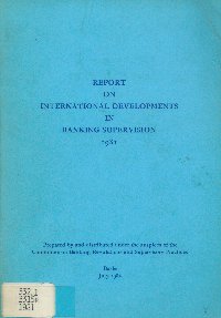 Imagen de la cubierta de Report on international developments in banking supervision