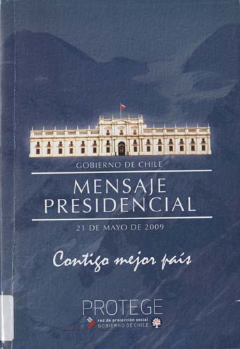 Imagen de la cubierta de Mensaje presidencial. 21 de mayo de 2009