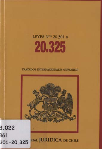 Imagen de la cubierta de Leyes Nº 20.301 a 20.325