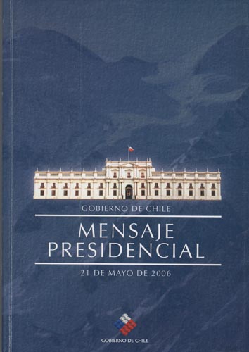 Imagen de la cubierta de Mensaje presidencial. 21 de mayo de 2006