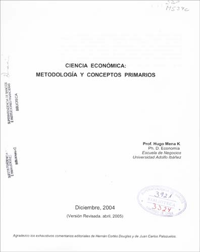 Imagen de la cubierta de Ciencia económica: