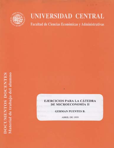 Imagen de la cubierta de Ejercicios para la cátedra de microeconomía II