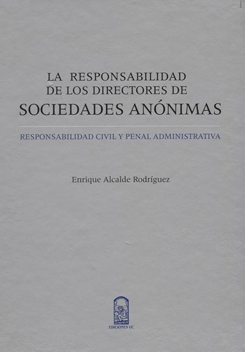 Imagen de la cubierta de La responsabilidad de los directores de sociedades anónimas