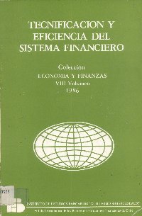 Imagen de la cubierta de Tecnificación y eficiencia del sistema financiero