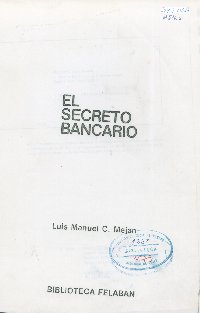 Imagen de la cubierta de El secreto bancario